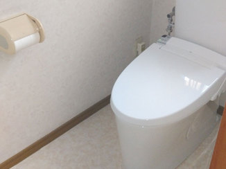 トイレリフォーム お掃除しやすい清潔感あるトイレ